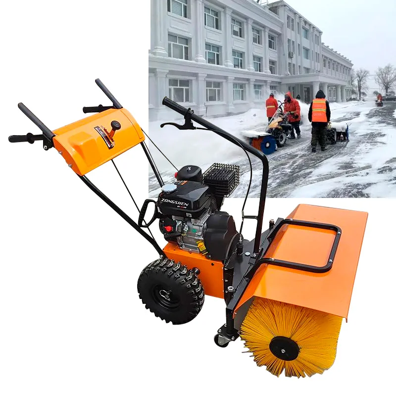 Portable 4wd Wheel Snow Plow Tractor Low Energy Consumption Snow Shovel Machine