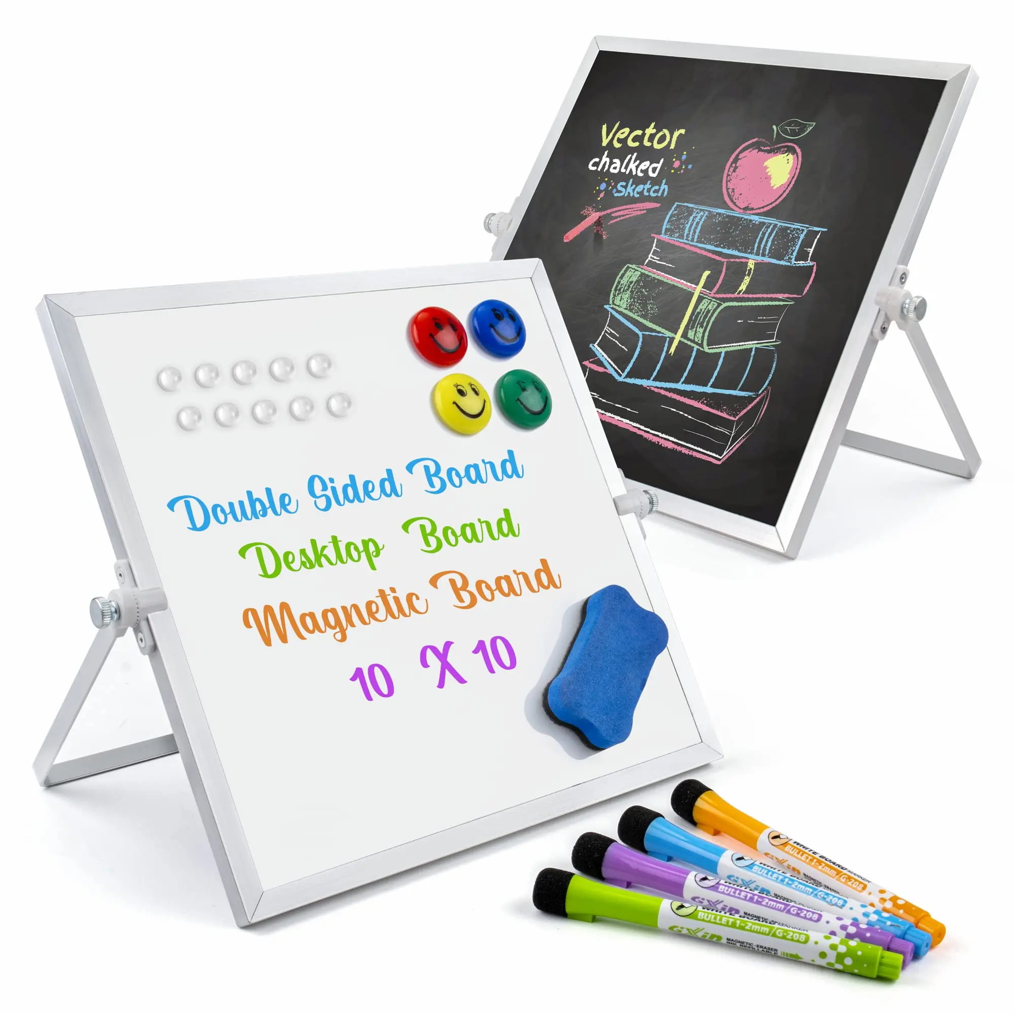 Desktop Mobile Foldable Portable Mini Double Sided Small Dry Erase Magnetic Erase White Board Whiteboard for Home Office