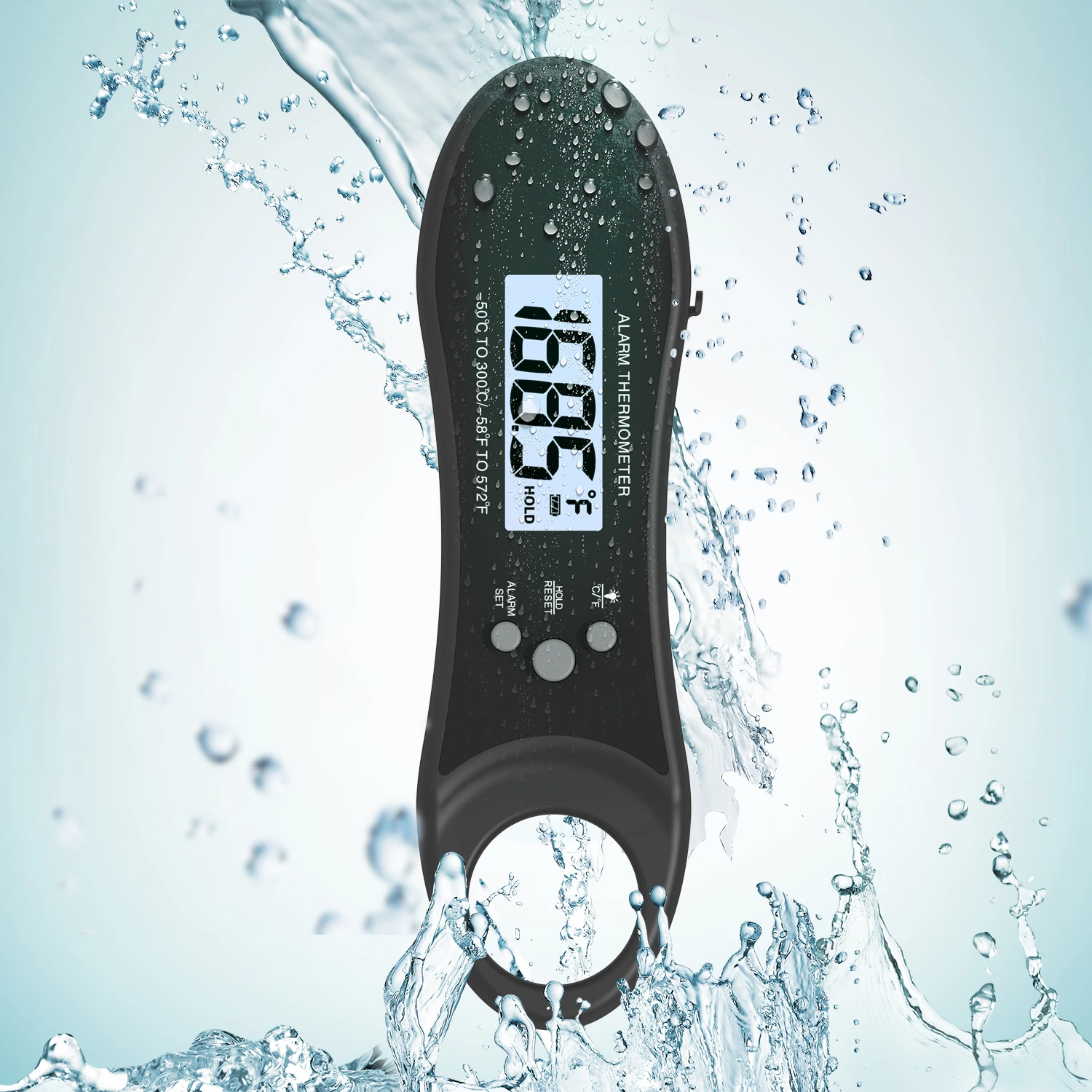 Meat Thermometer with Backlight and Magnet for Liquid