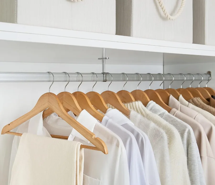 Natural Wood Hangers for Cleaning Home Vintage Wooden Clothes Hanger Smooth Finish with Non Slip for Coats Shirts Jackets Pants