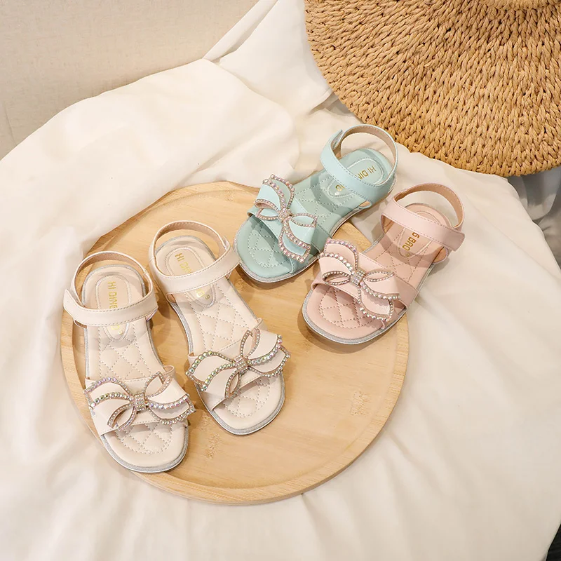 Детские сандалии для девочек, мягкая подошва, летняя обувь принцессы