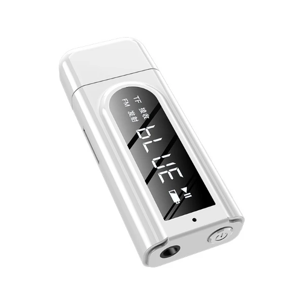 2024 New 5.0 Wireless Audio Receiver Usb To 3.5mm Bluetooth Fm Transmitter Car Accessories