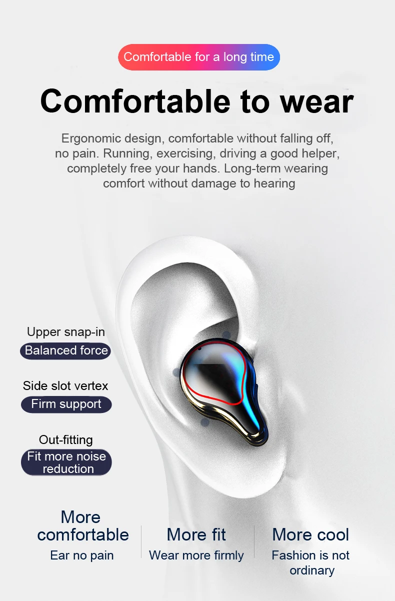 
SE16S New BT 5.1 Earbuds Mini Waterproof Deep Bass Sound 4H Playtime LED Digital Display Earphones Wireless Sports Headphones 