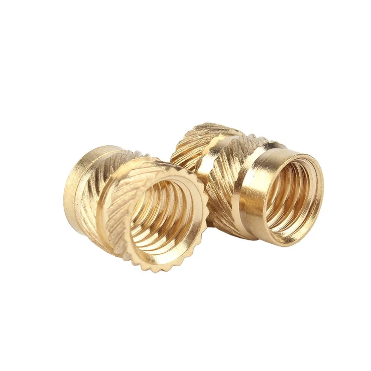 Threaded knurled brass inserts nut heat melting inserts for thermoplastics M2 M3 M4 M5 M6 M8 1/4-20 4-40 10-32 8-32