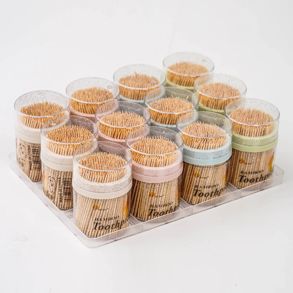 Factory quality double point disposable bamboo toothpick fruit cake decorated tooth pick
