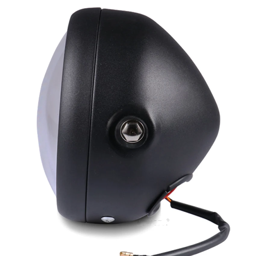 Светодиодная передняя фара для мотоцикла 6 5 Дюймов 12V светодиодные фары с ангелом пригодный Sportster Cafe Racer Подставка-поплавок Go аксессуары