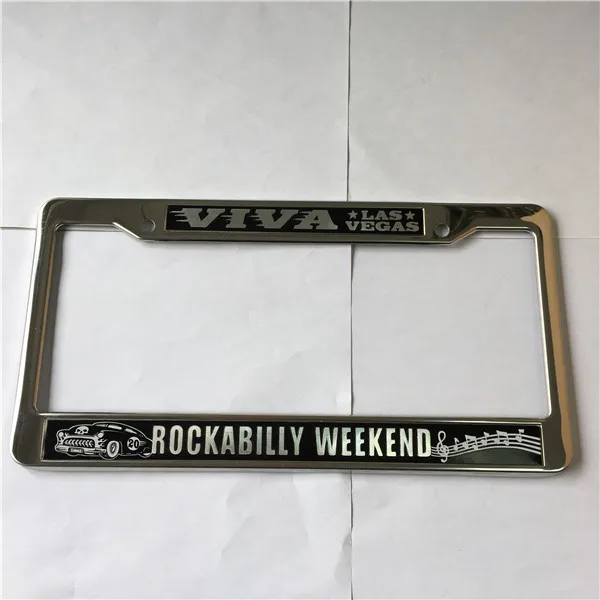 2021 Custom Zinc Alloy Stai less Steel Metal License Plate Led Holder Usa