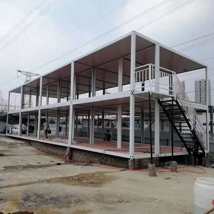 China Steel Structure Prefab Container House Smart Portable Mobile 20Ft Prefabricated House Flatpack Glass Container House