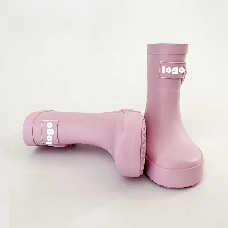 Fast Delivery High Quality rain boots Cheap Pure colour Comfortable Children Rubber Rain Boots For Kids wellies Durable soft