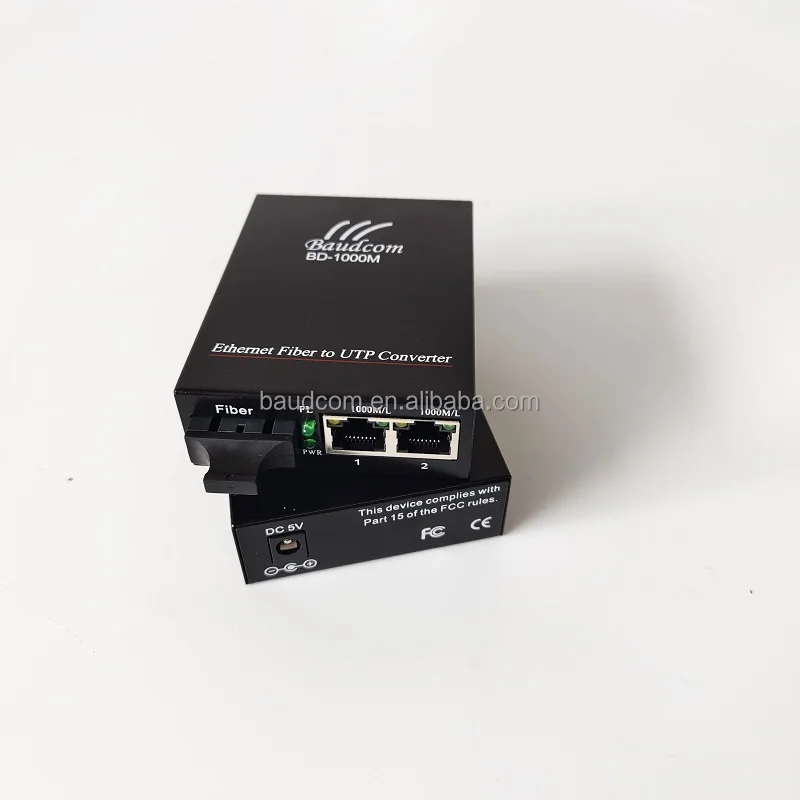 2Ports 1000M Ethernet Fiber Media Converter Gigabit