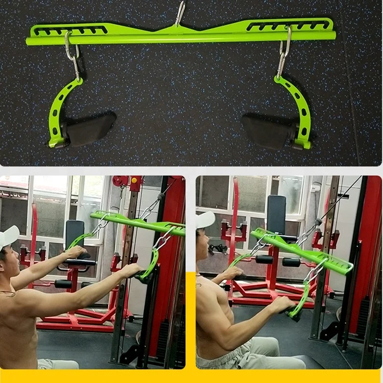 Gym Fitness Equipment RO-T8 Mag Light Handles Short Bar Long handle Bar pull down exercise bar crossover handle