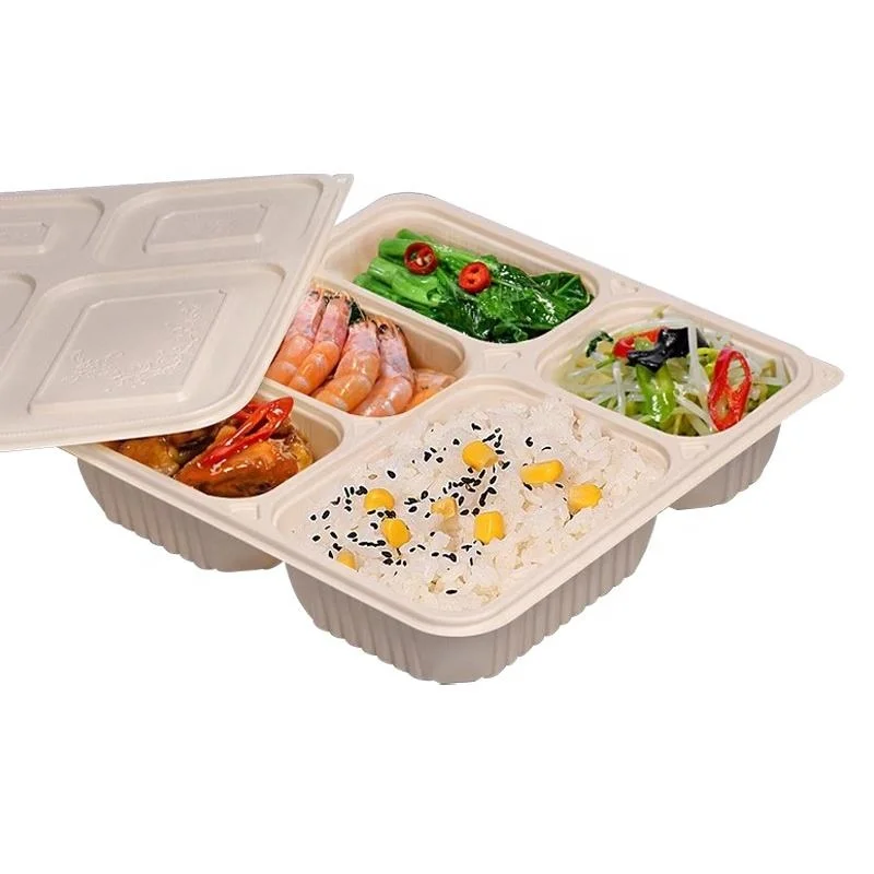 Лидер продаж, одноразовый биоразлагаемый лоток для мяса кукурузного крахмала, экологически чистый лоток для еды на вынос