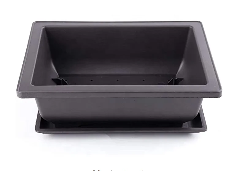 factory wholesale cheap pot plastic flower pots bonsai pot and tray
