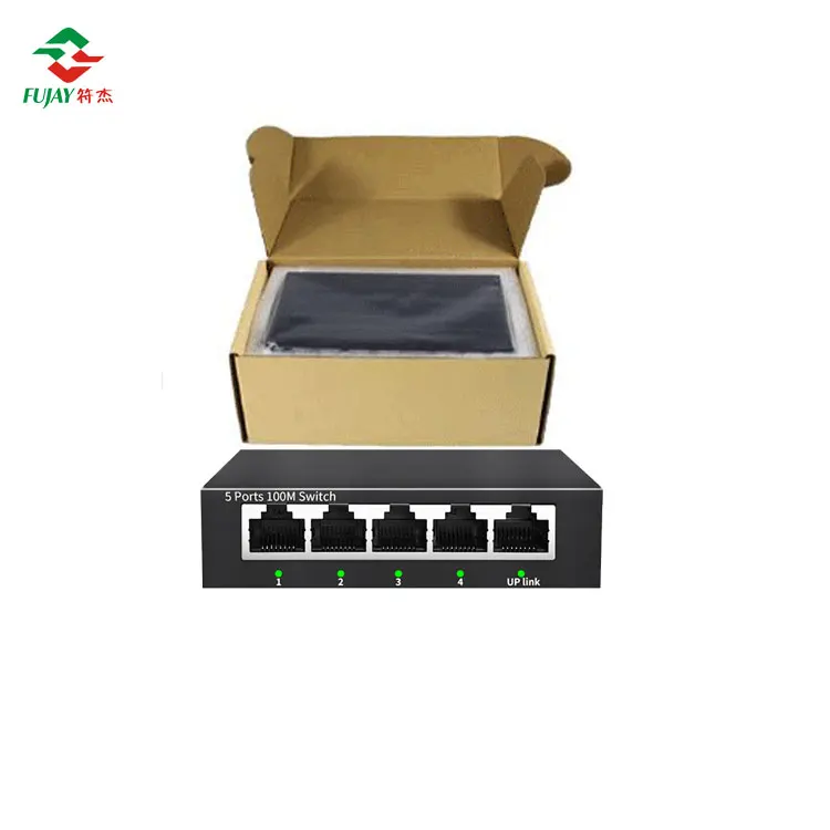 Factory direct supply Fast Unmanaged 5-port 10/100m Ethernet Hub Mini Network Switch