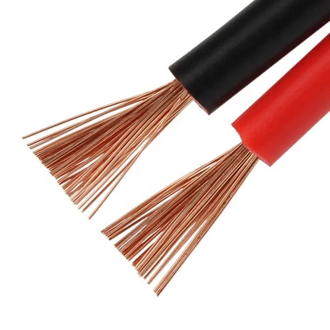Manufacturers Soft Copper Wire 2 core Pvc Insulated Flat Flexible 2.5 mm electrical wire Rvb Cable Red Black Cable electric wire