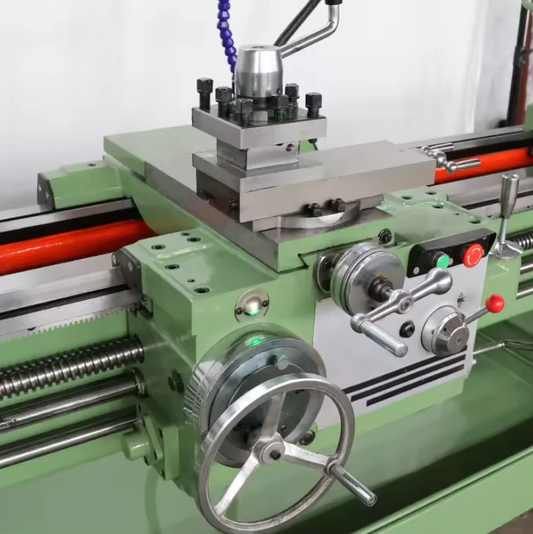 China Factory Manual Horizontal Engine Lathe Machine 80mm Spindle Bore CNC Machining CE Certified Indonesia Turkey Egypt Peru