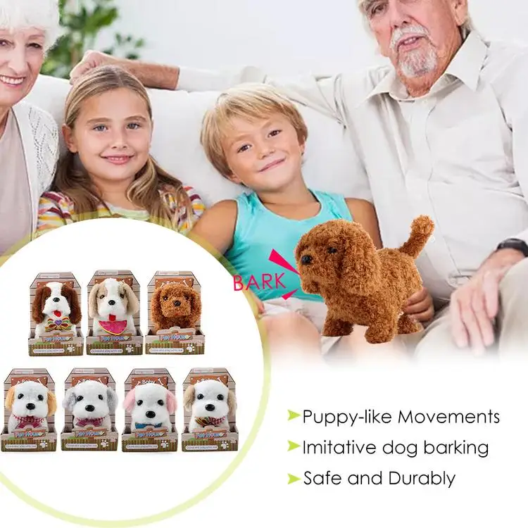 
Plush Puppy Dog Walking Barking Electronic Interactive Pet Toy for Children Boy Girls Simulation Dog White Rabbit Plush Toy 