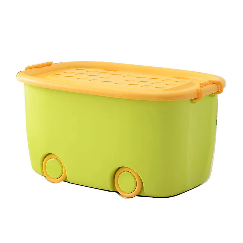 Large volume Plastic Household Organizer Storage Box with wheel