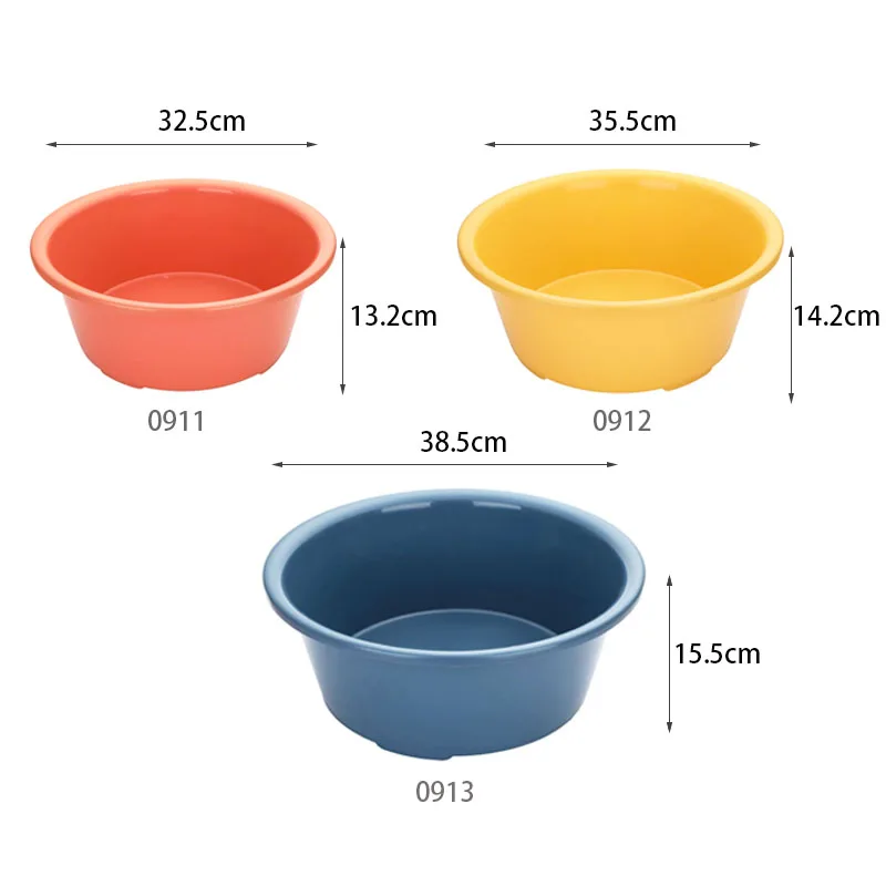 Customized Wholesale Household PP Round Hair Washbasin Bathroom Kitchen Plastic Laundry Wash Basin