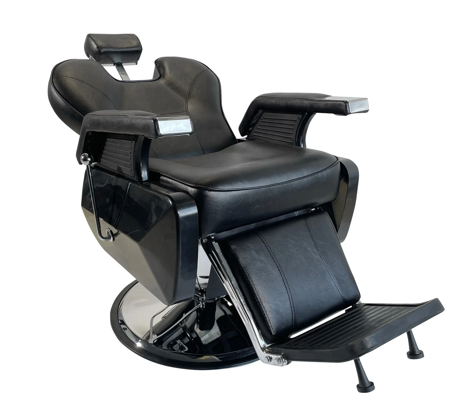 wholesale barber chairs red and black heavy duty cheap Hydraulic reclining barber chair supplier in alibaba