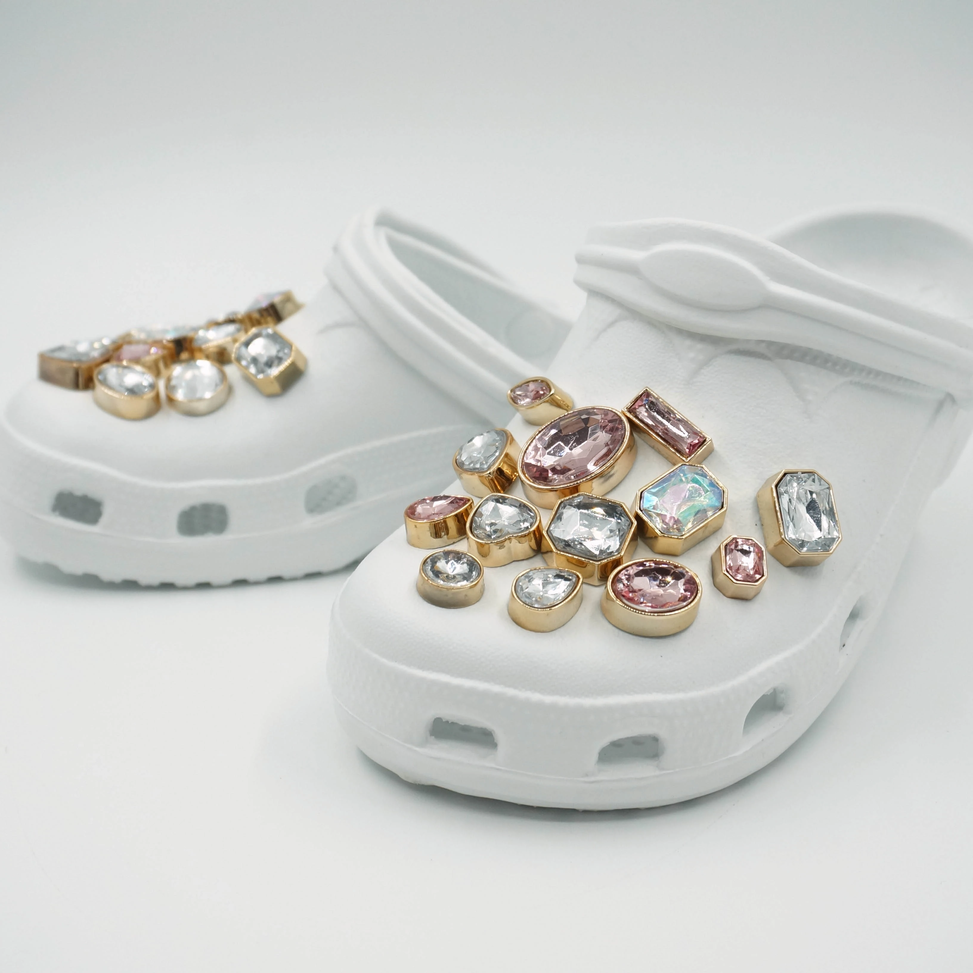 Lady Crystal Metal Shoes Charm Decoration For Garden Shoes Crocks Charm