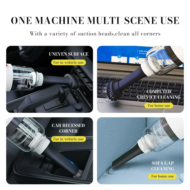 Cordless Handheld Vacuum Cleaner Portable Wet And Dry High Suction Lightweight Usb Rechargeable Vacuum Cleaner