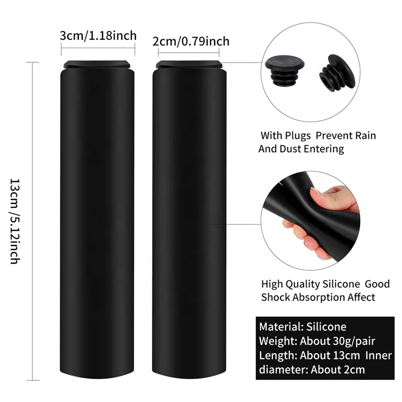 Bike Grips Ultralight Cycling Handlebar Grips MTB Anti-slip Silicone Bicycle Handlebar Grips