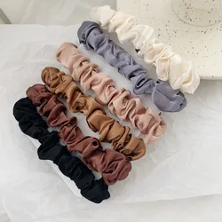 6 colors per pack Ins elegant french satin hair ring silk hair ropes hair rings for women