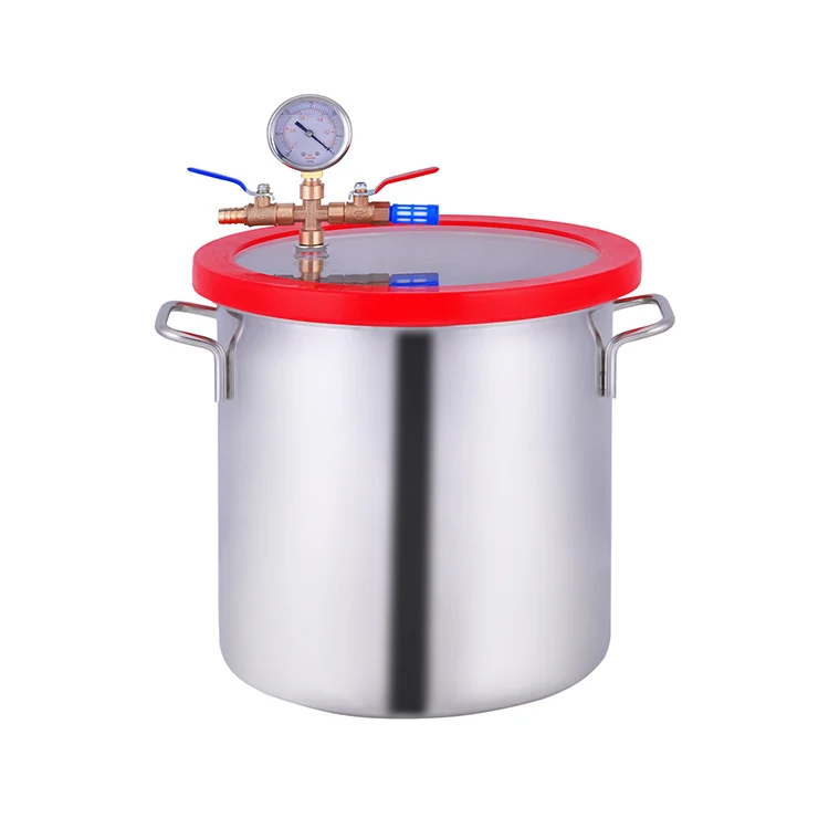 3 Gallon 12L Stainless Steel Vacuum Degassing Chamber standard vacuum chamber for Vacuum Defoaming Barrel