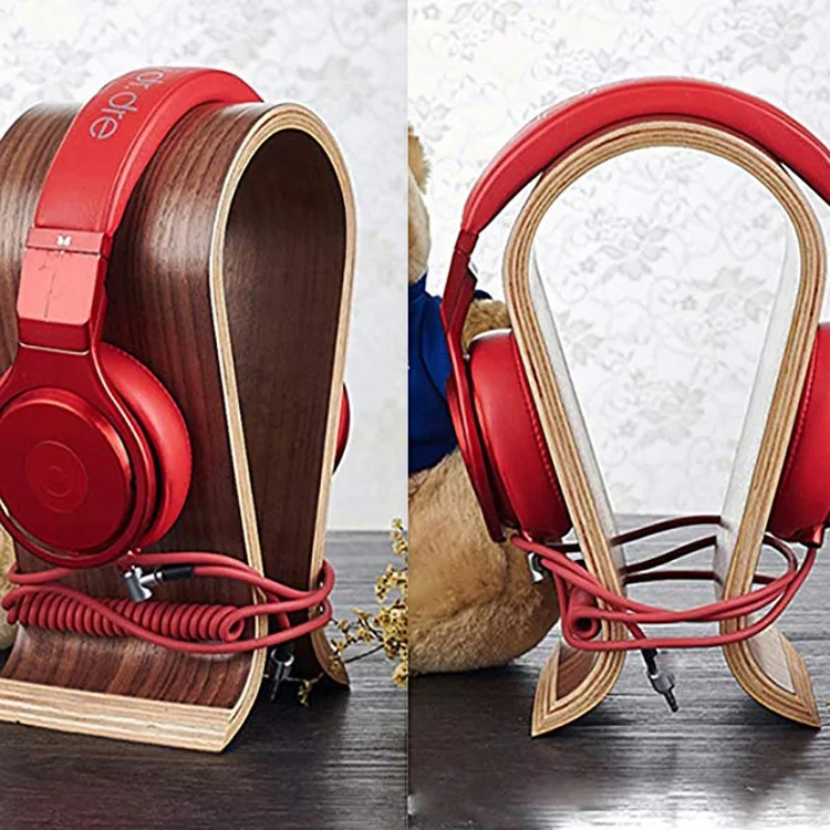 Walnut Earphone Stand Game Earphone Desktop Arch Stand