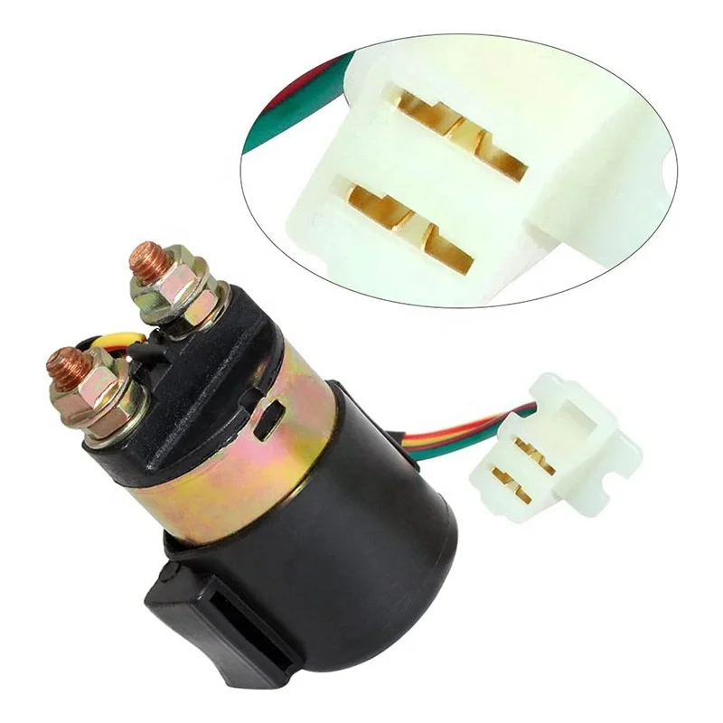 35850-VM3-010 4-stroke Starter Solenoid Relay Fits For GY6/Arctic Cat/Honda/Polaris/Suzuki/Yamaha Motorcycle Female plug