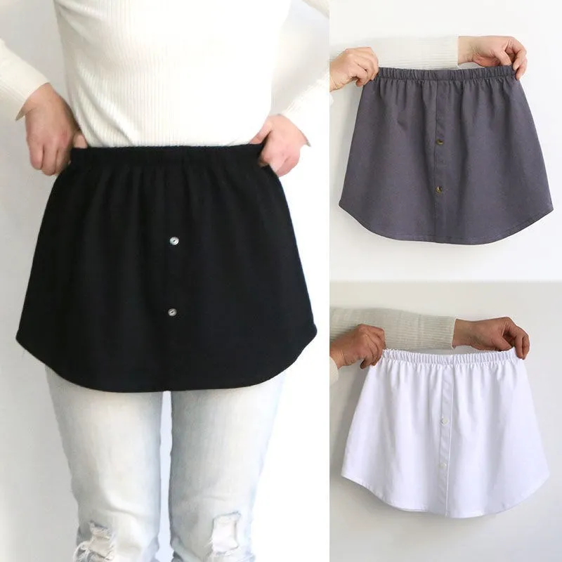2022 Hot Selling Adjustable Mini Skirt Layering Top Lower Women Half Length Skirt Extender
