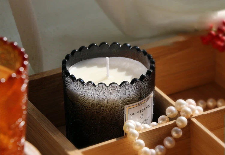 Лидер продаж красная прозрачная стеклянная чашка 7 5*9 см Подарочная коробка из пчелиного воска вишни покупайте Vela парфюмерную чашку в упаковке