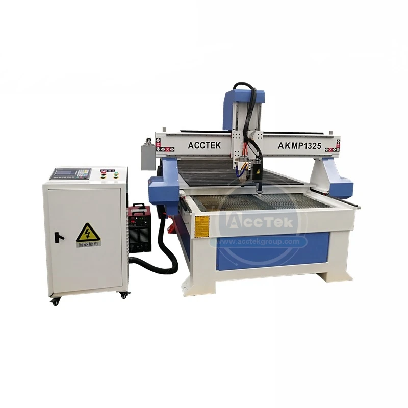 CNC plasma cutting machine for steel cutting machine with saw blade cnc router spindle /engraver machine AKMP1325