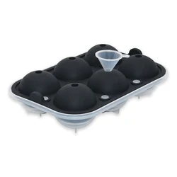 Benhaida New Arrival Reusable Cocktails Ice Sphere Tray Whisky Ice Ball Maker Easy Release Silicone Round Ice Cube Mold with Lid