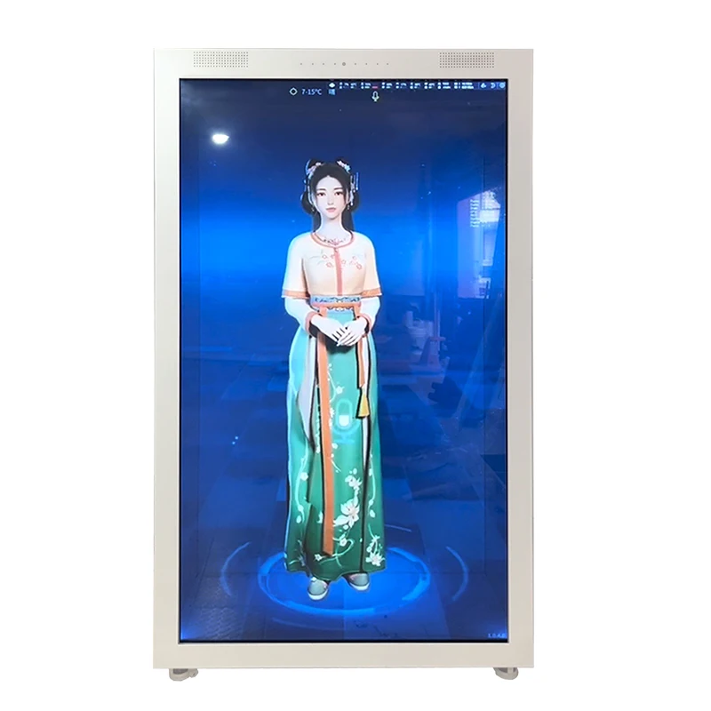 11.6-86 inch indoor 3D hologram interactive video Holographic touch screen box lcd transparent holobox display cabinet showcase