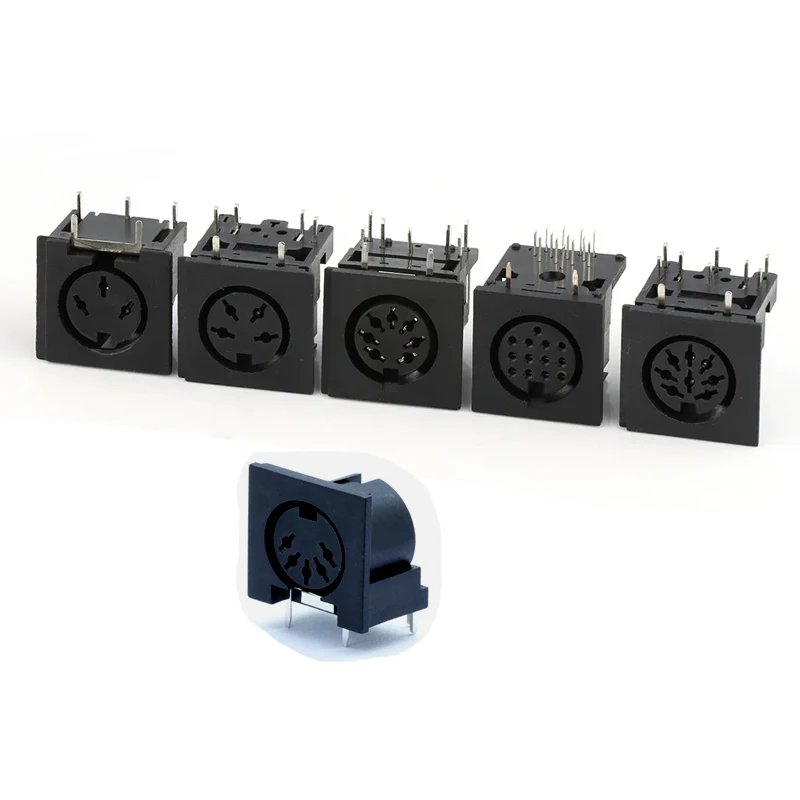 Male Female Din Socket Connector 2/3/4/5/6/7/8/9/10/11/12/13 Pins Din Connector DS-Series Circular Din Jack Connector