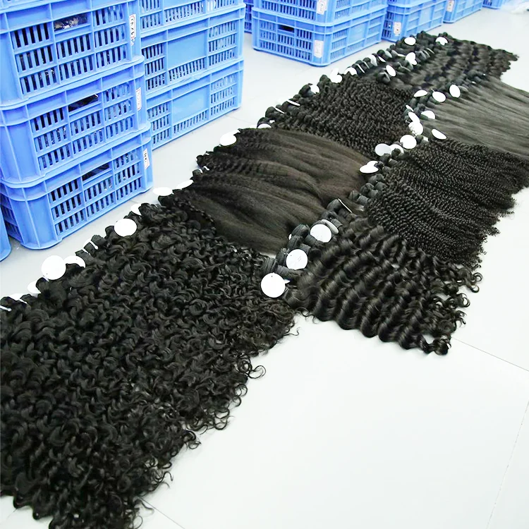 Индонезийские малазийские вьющиеся волосы парики класс 12А необработанные кудрявые толстые натуральные человеческие пучки для