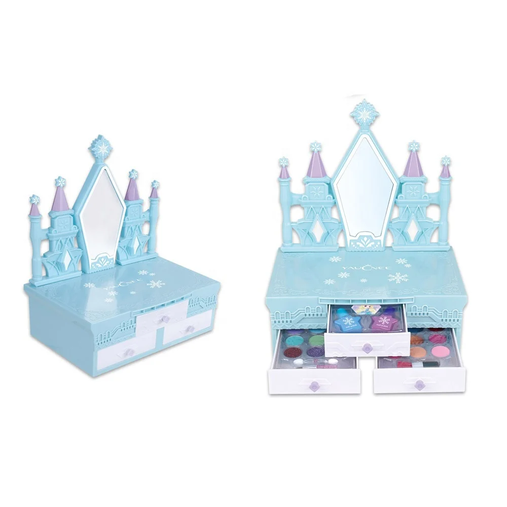 2023 Newest Girls Beauty Makeup Toys Pretend Play Princess Castle Storage Box Cosmetic Toy Sets for Children