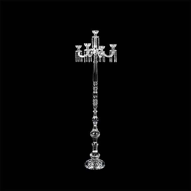 cheap hanging wedding table centerpiece crystal candelabra candlestick