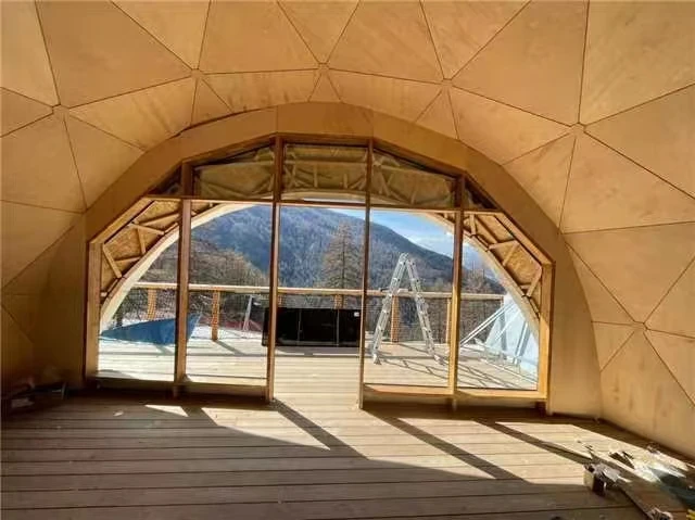 Luxury Outdoor Camping Hotel Tent Pvdf Membrane Tensile Structure Hybrid Tent Geodesic Dome Tent