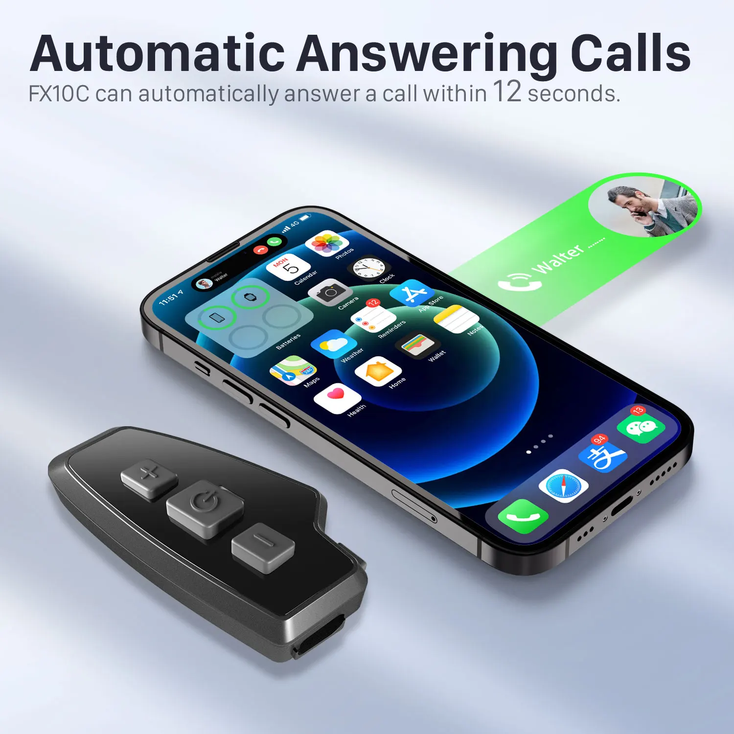 Fodsports FX10C Unlimited number of connections Full duplex intercom headset 1000M motorcycle bluetooth helmet intercom