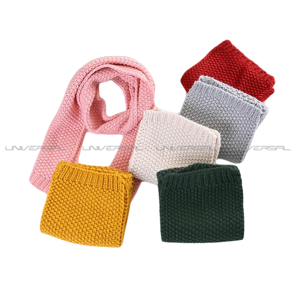 candy color 100% acrylic yarn knitted scarf single layer with jacqard pattern fashion style