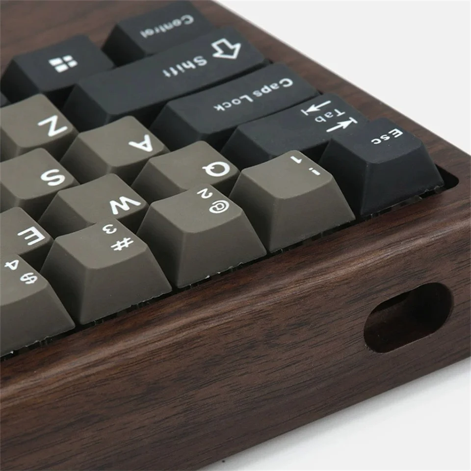 Factory Customized GH60 Walnut Pear Flower Wood Desktop 65% Keyboard Case 68 Keys Mechanical Keyboard PCB RGB Hot Swap DIY Kit