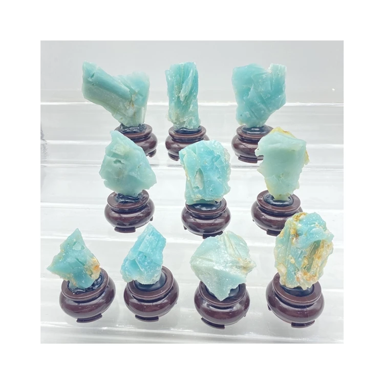 Factory Direct Sale Crystal Gemstones Calcite Rough Raw Sky Blue Quartz Small Ornaments For Sale