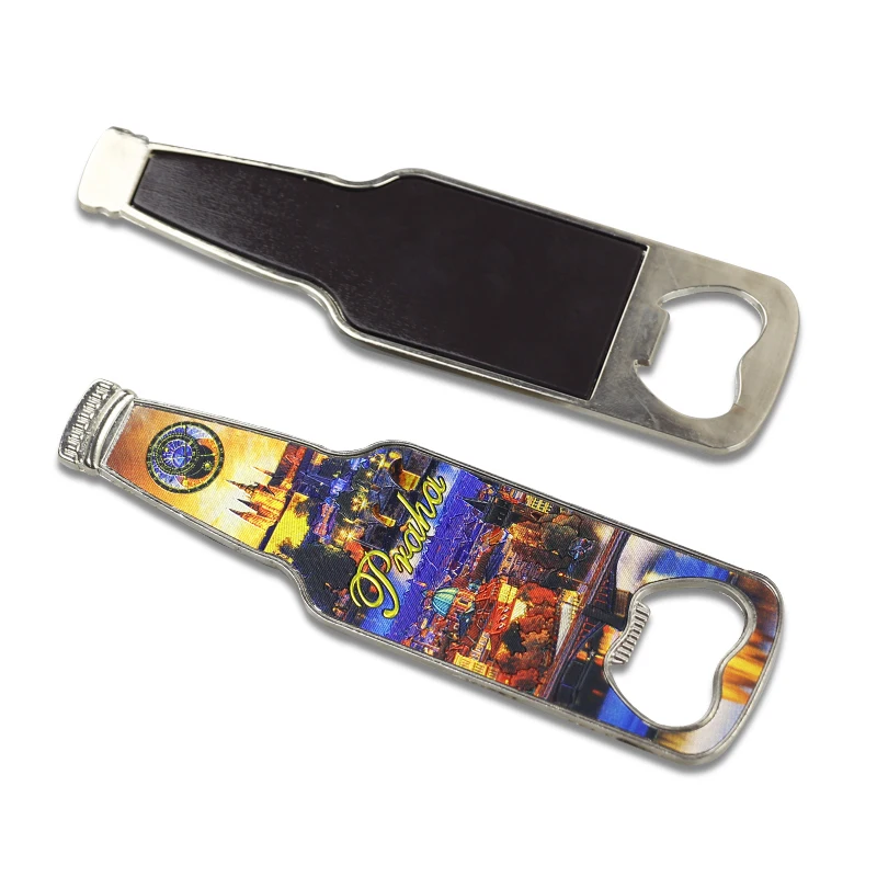 Tourist Gifts Professional Manufacturer Upgraded Metallic Magnets Wall Mounted Bottle Opener