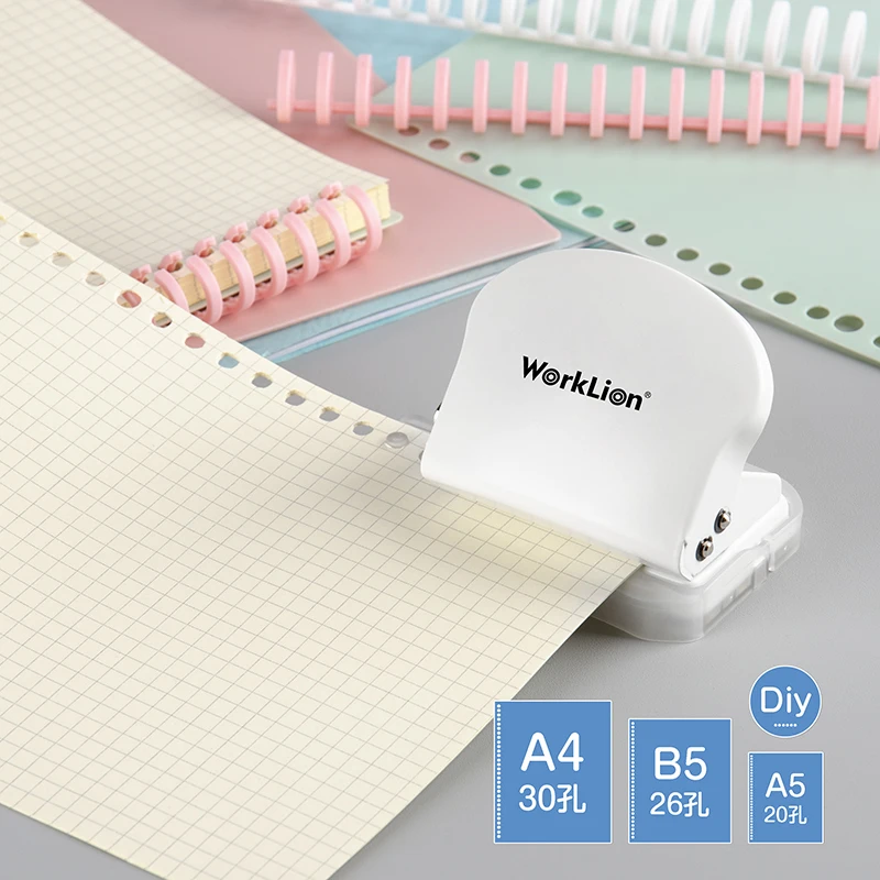 2023 Years Factory New Metal 6 Holes Punch Portable Handheld Six Holes Puncher, Daily Paper Puncher for A4/A5/B5 Size