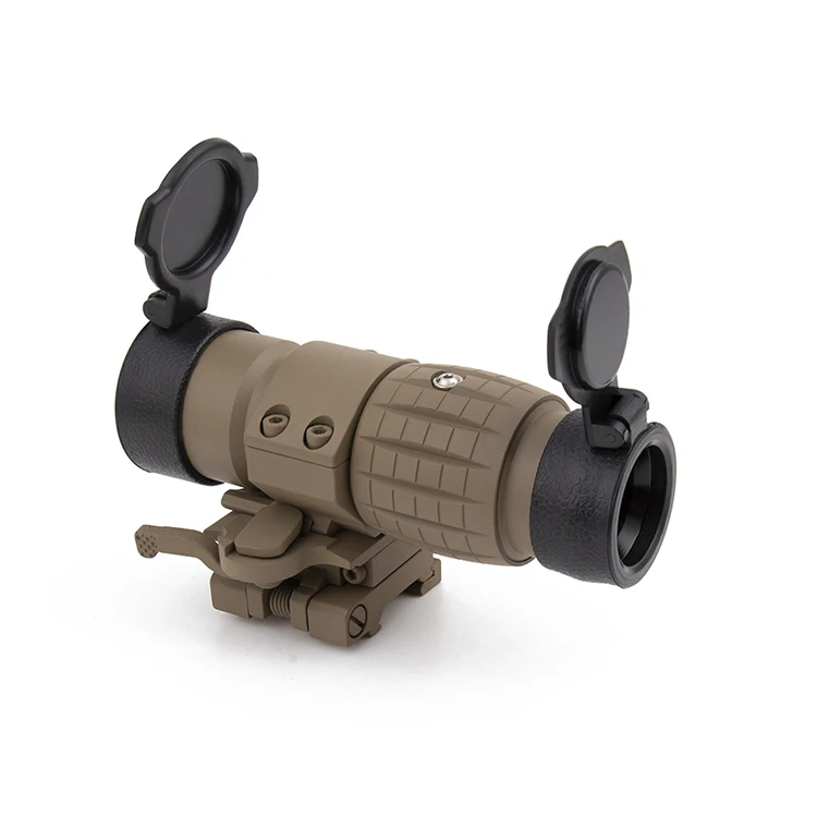 
NcDe Tactical Scope 3X Magnifier Scope Sight with Flip to Side 20mm Rail Mount Scopes Color: Black/De 