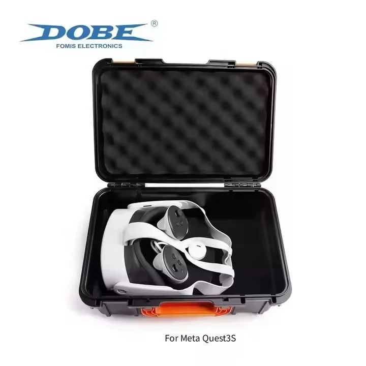 TY-3826S Carrying Storage Case Box for Meta Quest2/3/3S VR Head Strap Controller Portable Hard Protective Case Travel Bag