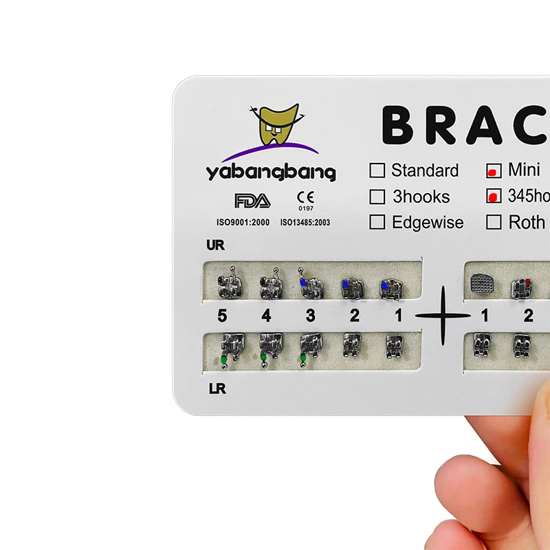 High quality Dental mini orthodontic Brackets standard edgewise mini metal brackets